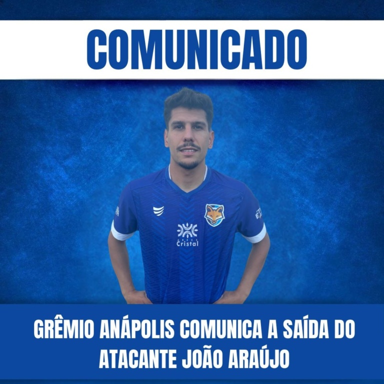 Grêmio Anápolis comunica a saída em comum acordo do atacante João Araújo