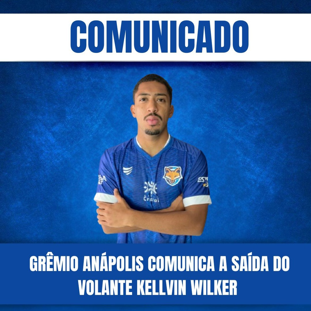 Grêmio Anápolis comunica a saída do volante Kellvin Wilker do quadro de atletas profissionais do clube