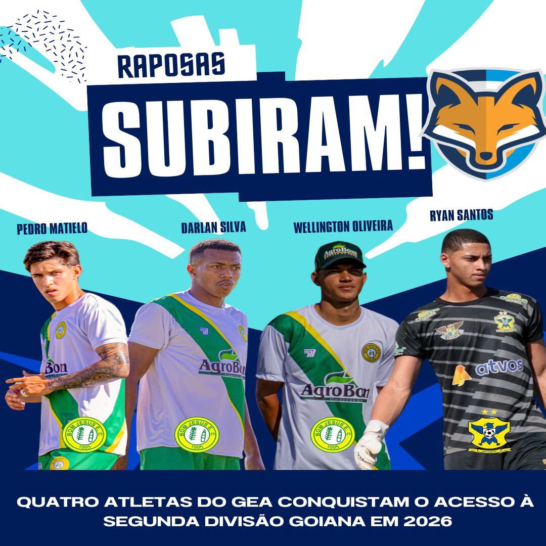 Quatro atletas do GEA conquistam o acesso à segunda divisão goiana em 2026
